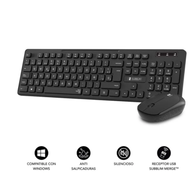 KEYBOARD + MOUSE SUBBLIM Wireless QWERTY-ES New