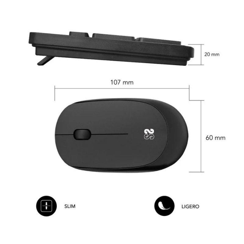 SUBBLIM Kabellose QWERTZ-ES-TASTATUR + MAUS Neu