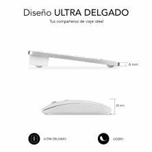 Teclado inalámbrico Subblim + Ratón / Compatible con Apple