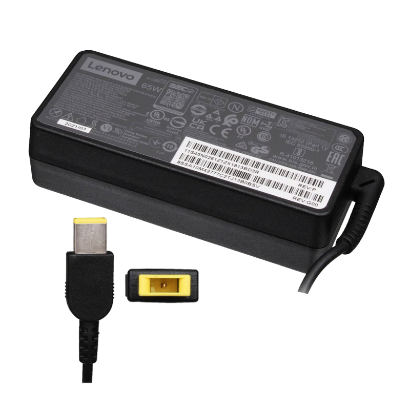 Carregador Original Lenovo 65W Boca Quadrada
