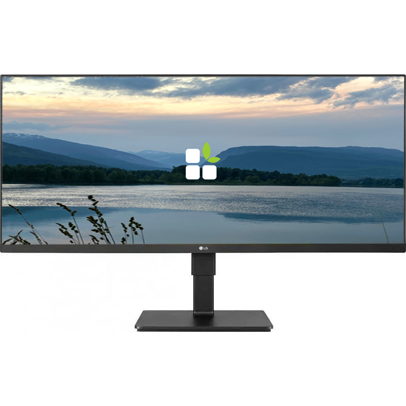 Monitor LG 34BN670-B en vista angular resaltando su relación de aspecto 21:9 y espacio de pantalla