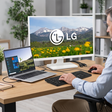 Pack Teletrabajo Completo: Portátil HP ProBook 640 G8 i5 + Monitor LG 24" Blanco + Teclado y Ratón