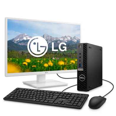 Pack Oficina Completo: PC Dell OptiPlex 7090 Micro i5 + Monitor LG 24" LED + Teclado y Ratón