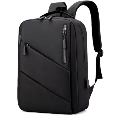 Pack Wasserdichter Smart-Rucksack mit USB-Ladeanschluss + Neopren-Schutzhülle Blau  14"
