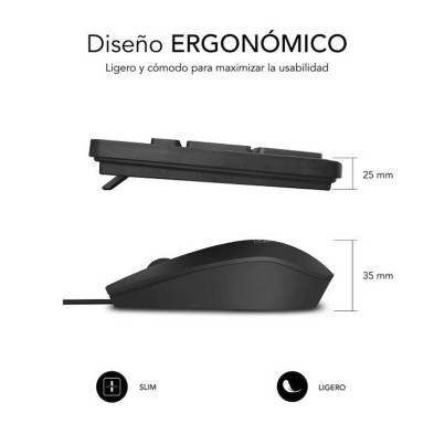 TECLADO + MOUSE SUBBLIM QWERTY-ES Novo